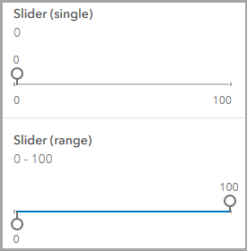 Slider number selector